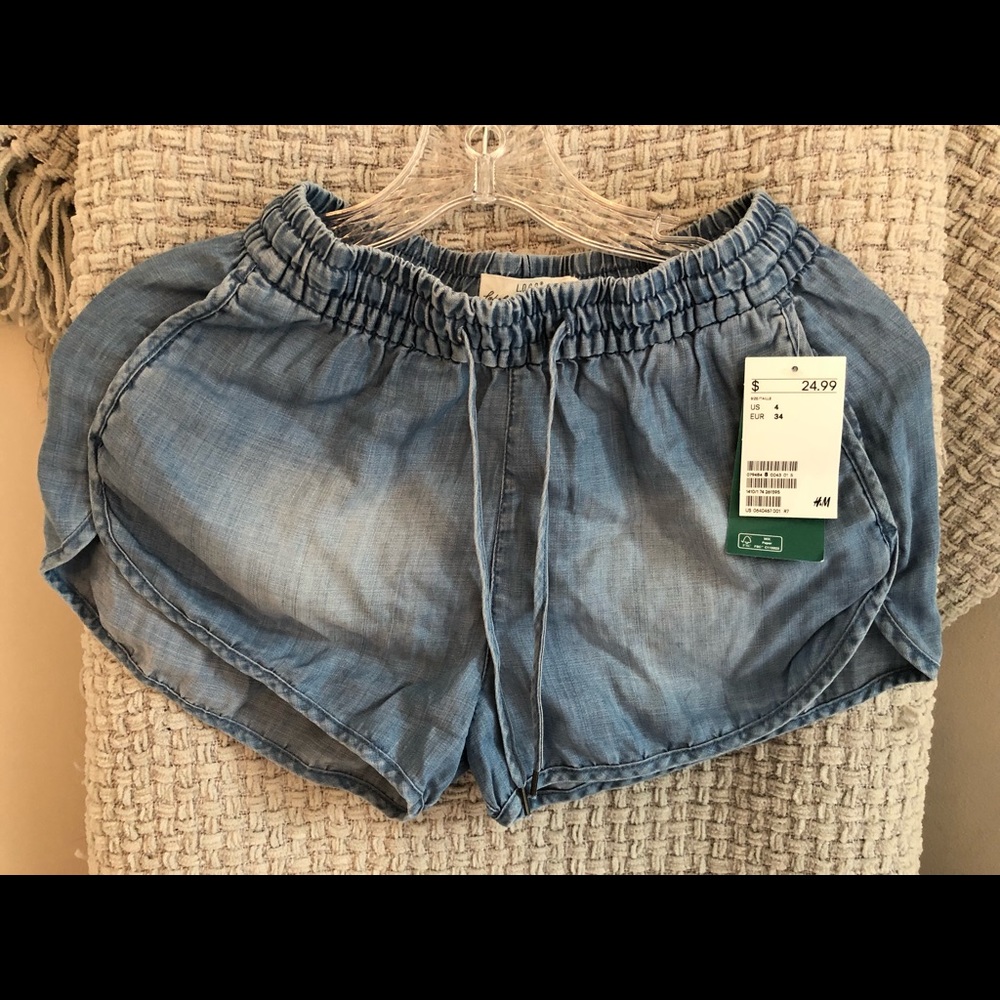 jean like shorts h&m